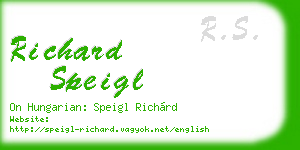 richard speigl business card